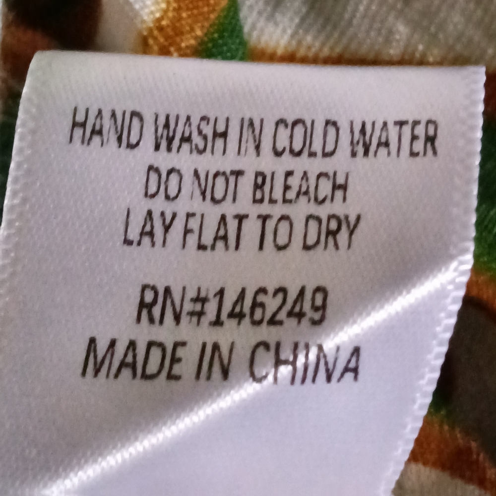 Aakaa Halter Maxi Dress Green & Brown Palm Print Spaghetti Straps Size S NWT - Picture 14 of 15